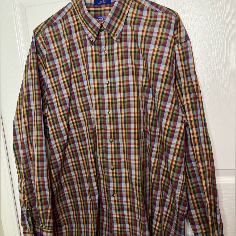 Pendleton Multicolor Plaid Collared Button Down Long Sleeve Men’s Shirt Size XL - Picture 6 of 8